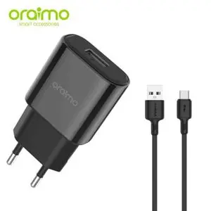 Oraimo OCW-E65S+L53 Powercube 2 2A Fast USB Charging Adapter With Fast Cable