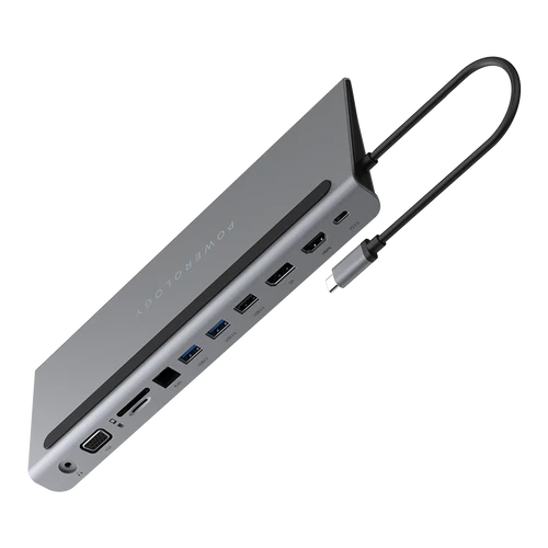 POWEROLOGY 11in1 MULTI-DISPLAY USB-C HUB ET LAPTOP STAND